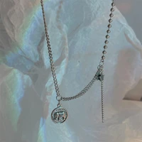 coconal fashion silver color women men elephant pentagram pendant fashion chain necklace party gifts necklace