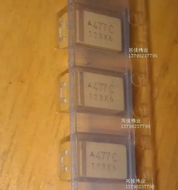 

Original 5pcs/ 477C 470UF 16V E 7343 Tantalum Capacitor