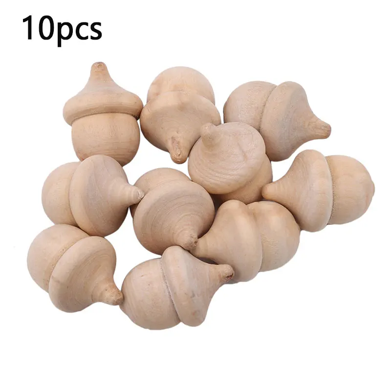 

10PCS DIY Painted Arts Crafts DIY Toys Craft Toys Toddler Coloring Toy Hot Sale High Quality Wooden Acorns