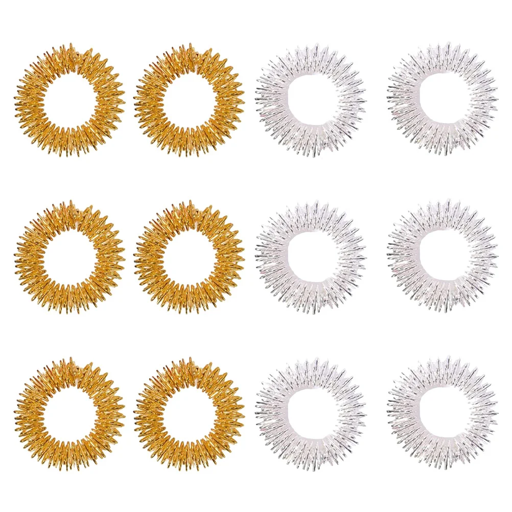

Finger Ring Sensory Fidget Acupressuremassage Stress Reducer Soothing Circulation Teens Kids Party Favorsspiky Rings Spring Tool