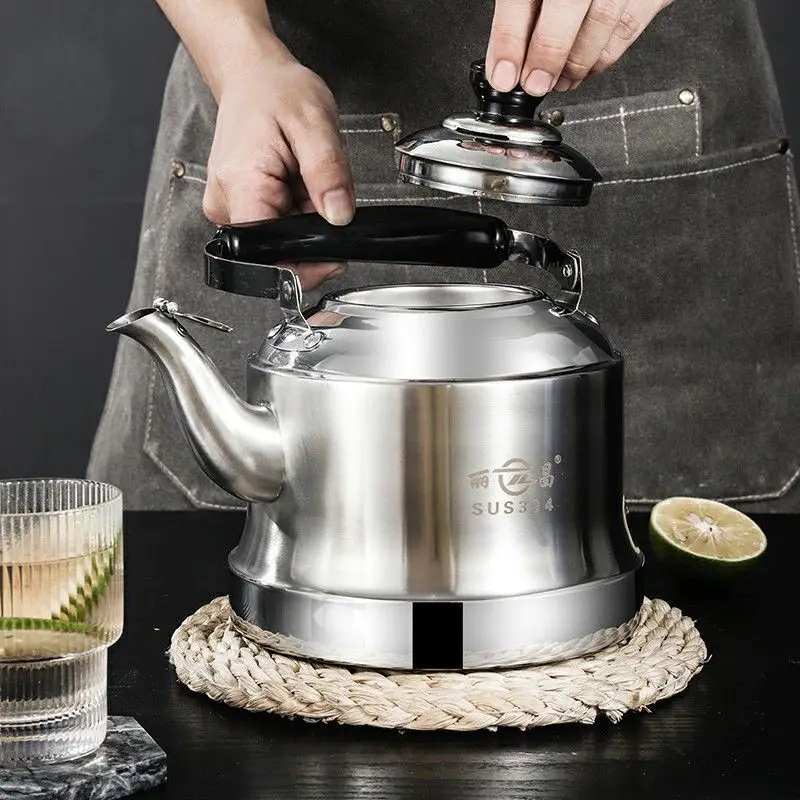 

Электрочайник из нержавеющей стали, металлический туристический портативный чайник со свистком, самовар, водный чайник