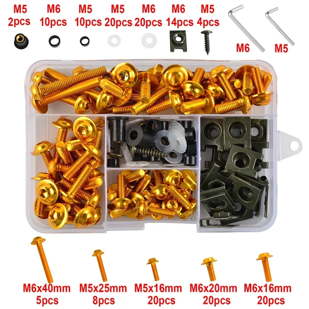 

Комплект болтов для Yamaha YZF 600 R6 R1 R6S R3 YZF600 YZF600R FZ6/R 155 шт. обтекатель корпуса мотоцикла болты винты гайки комплекты