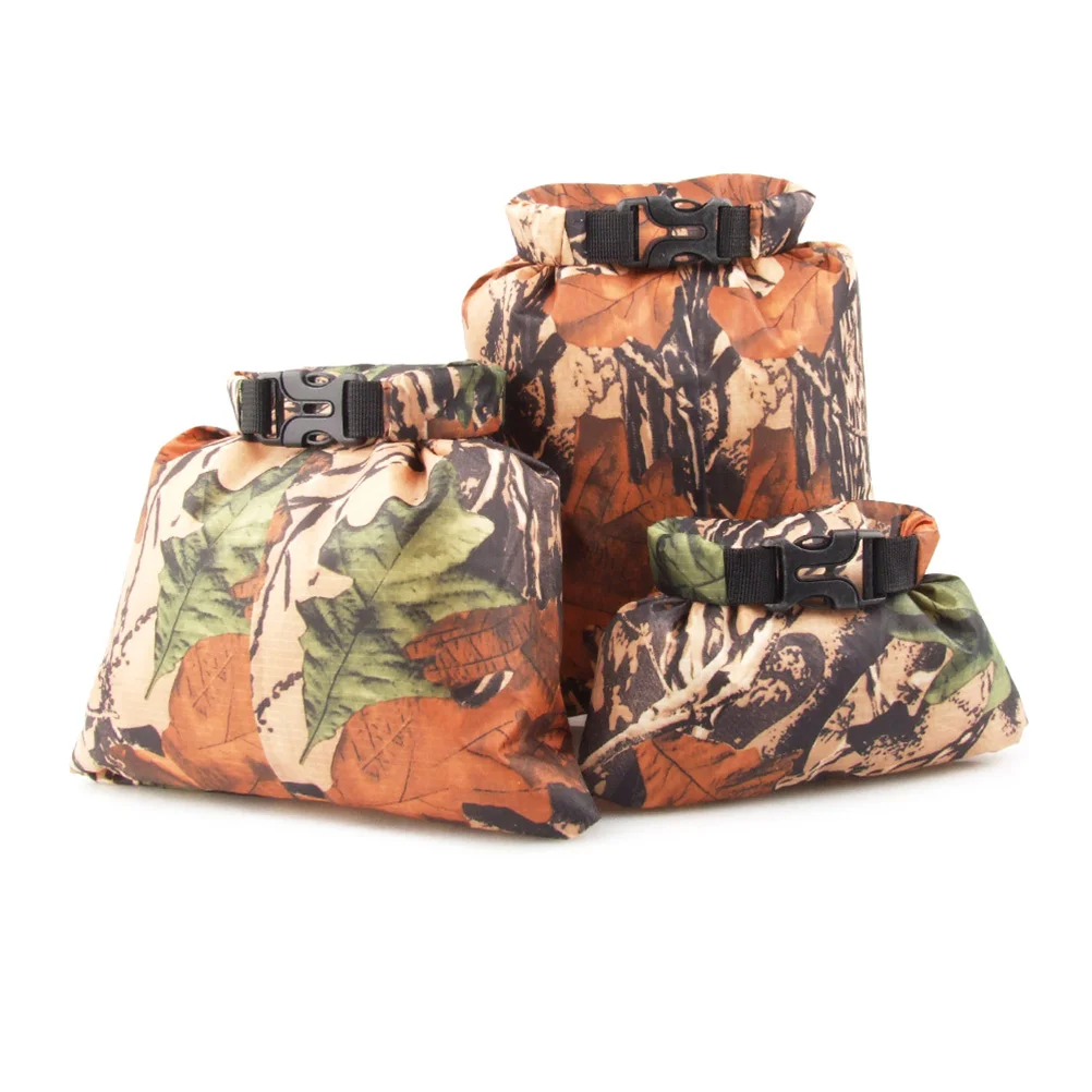 

3pcs 1.5L+2.5L+3.5L Waterproof Dry Bag Storage Pouch Bag for Camping Boating Kayaking Rafting Fishing (Camouflage)