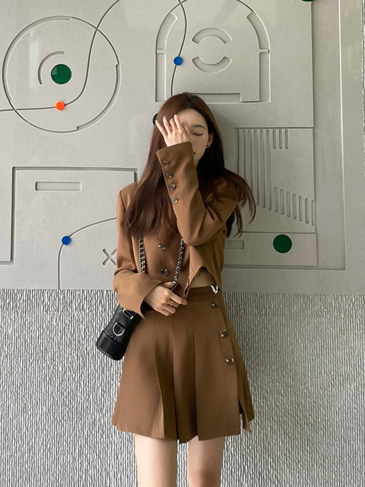 Hong Kong Sle Fashion High Sense Two-piece suit Women 2024 Early Autumn New Versatile Design Pleated Skirt Two-Piece Set