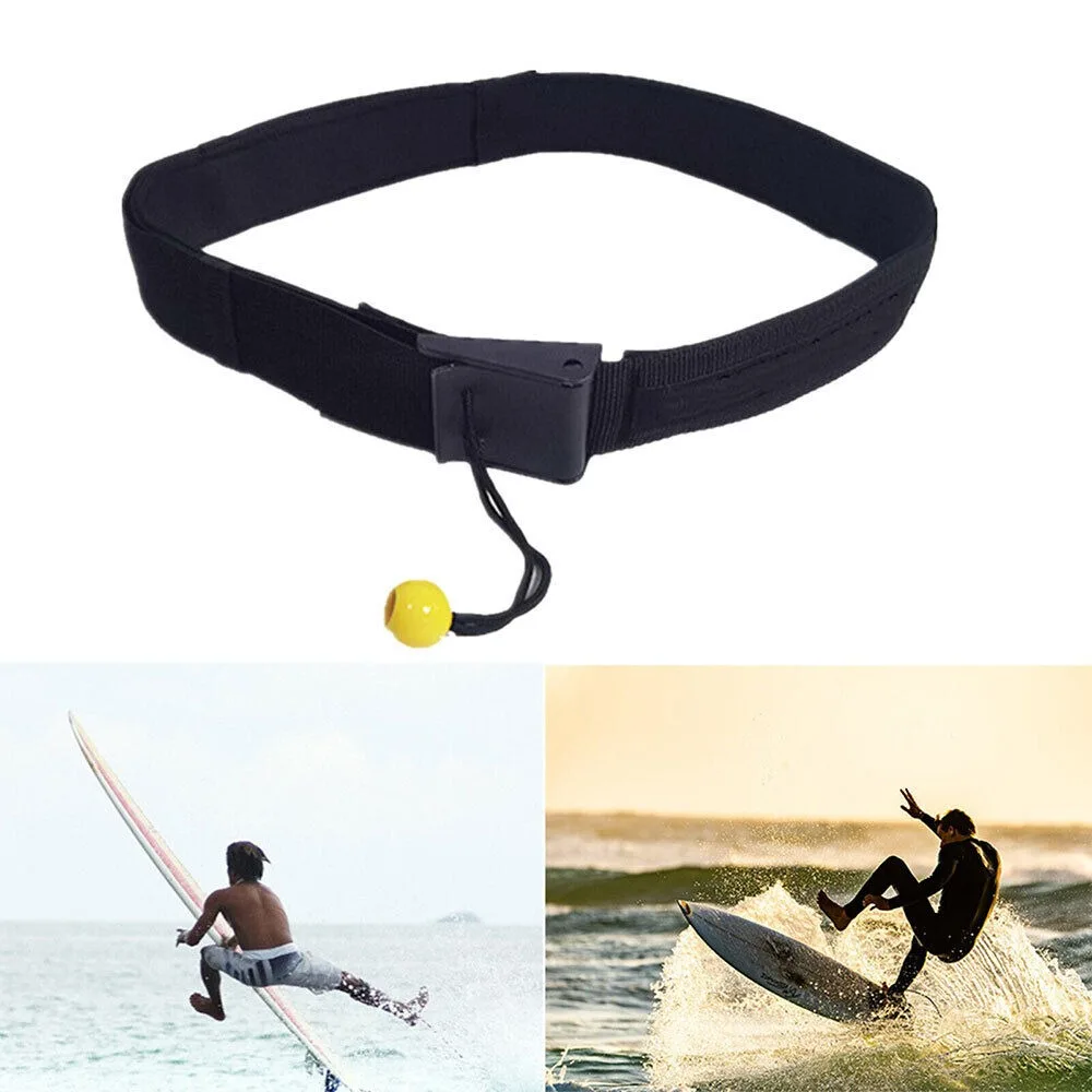 

Retractable Surfing Waist Rope Black Adjustable Band Quick Release Waist Belt Anti-winding Surfboard Leash