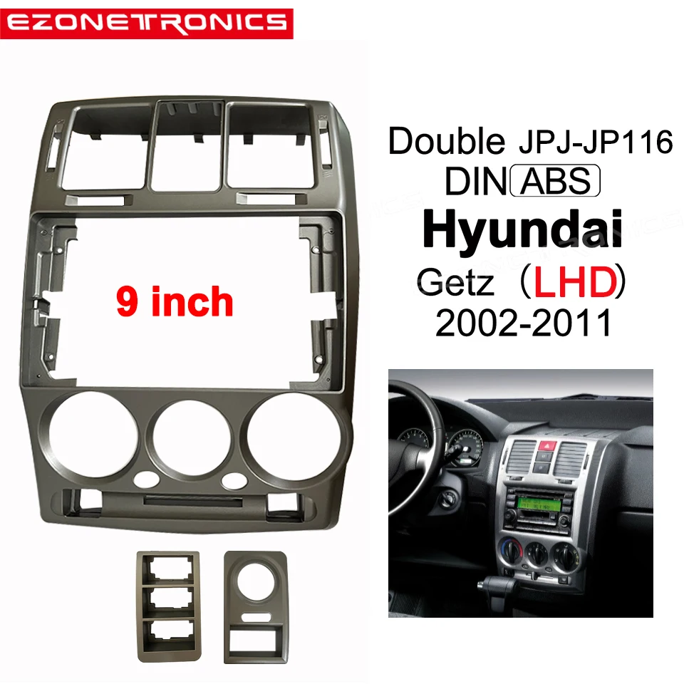 

9 Inch Car Fascia For Hyundai Getz 2002-2011 LHD Car Dvd Frame Kits Audio Fitting Adaptor Panel In-dash Mount Installation