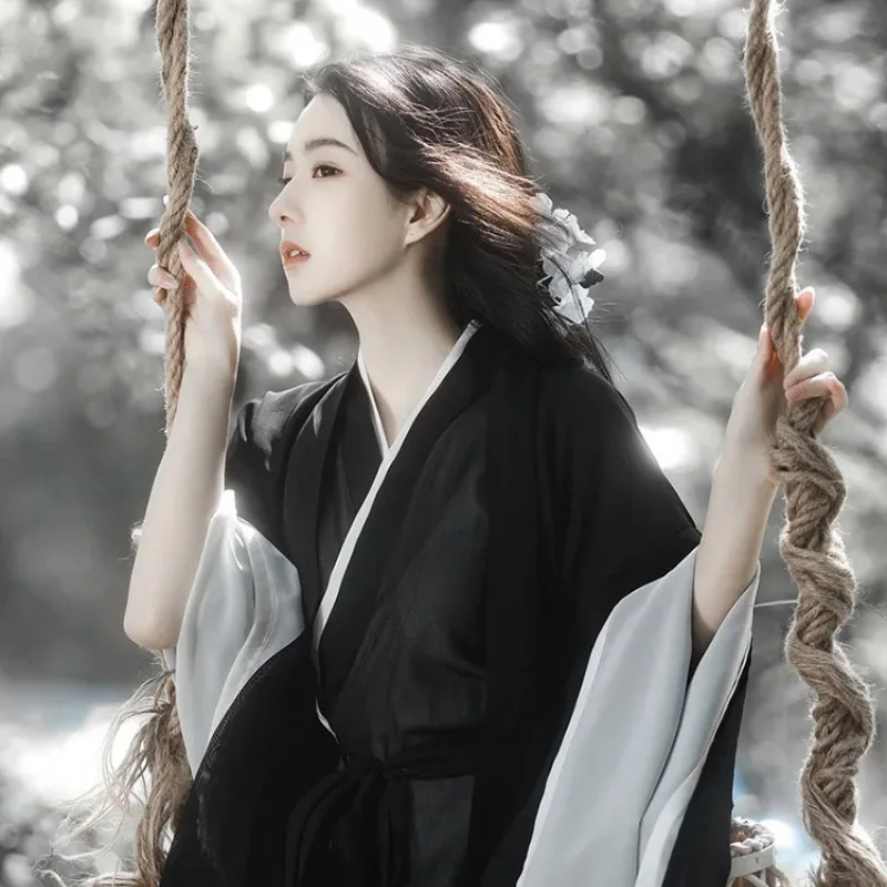 Китайский домашний женский кардиган Hanfu косплей одежда поэта Тюлевое шелковое