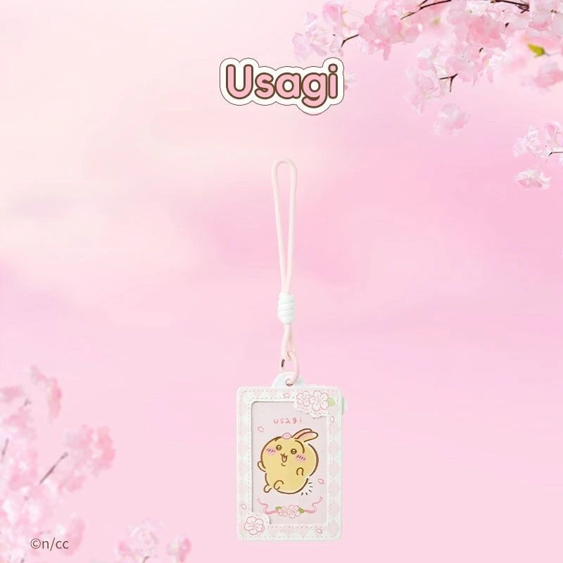Фото MINISO Chiikawa Hachiware Usagi Kawaii аниме мультфильм вишневый цвет сезонный пакет карт студенческий держатель для карт сладость №3