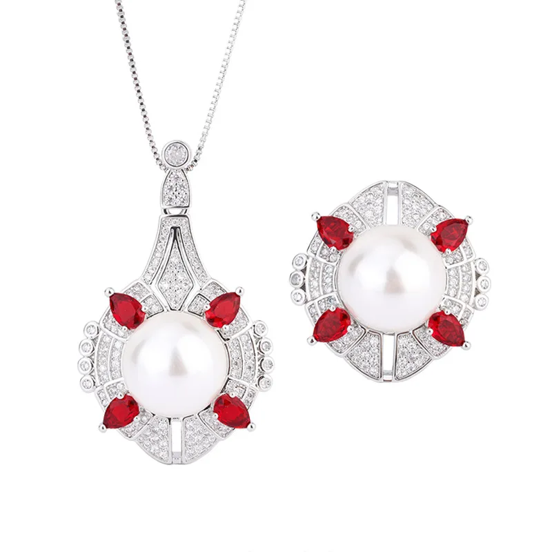 Изысканное Сверкающее серебряное ожерелье QTT жемчужное цепочка для женщин