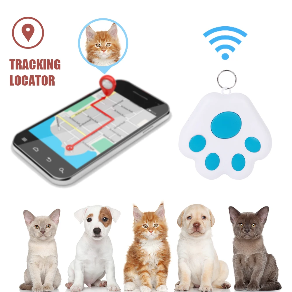 

Cat Paw Mini Tracking Anti Lost Alarm Wallet Key Finder Smart Tag Tracer GPS Locator Keychain Pet Dog Child Tracker Dropshiping