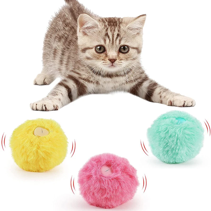 

Plush Cat Ball Toys Interactive Chirping Balls Cat Kicker Toys 3 Lifelike Animal Chirping Sounds Fun Kitty Kitten Catnip Toys