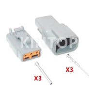 1 set 3 pins dtm06 3s dtm04 3p auto waterproof cable socket atm04 3p atm06 3s car male plug female socket