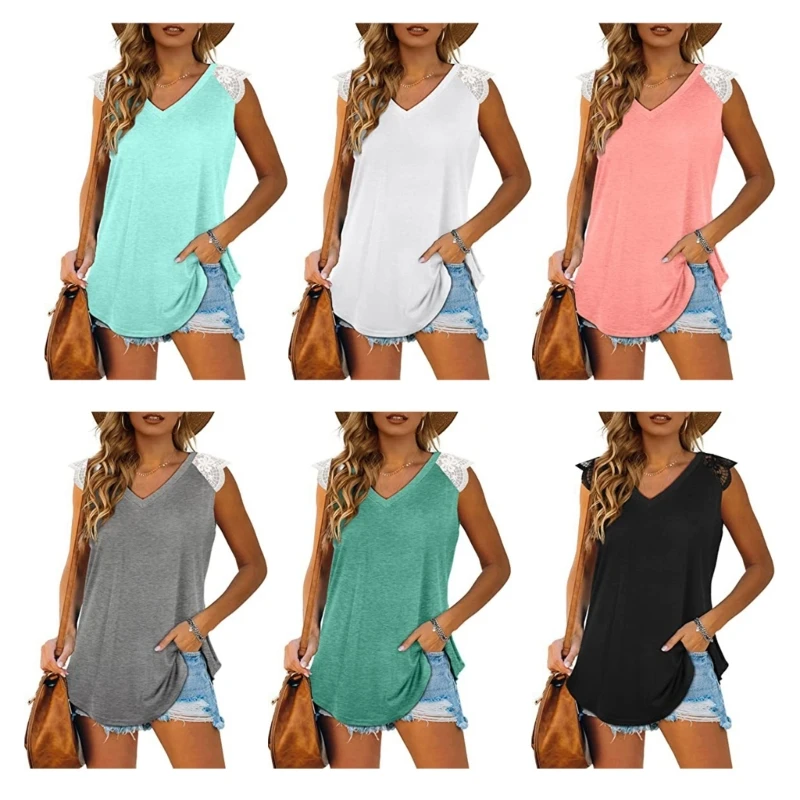 

Женская модная однотонная кружевная одежда, женская футболка с прострочкой, блузка