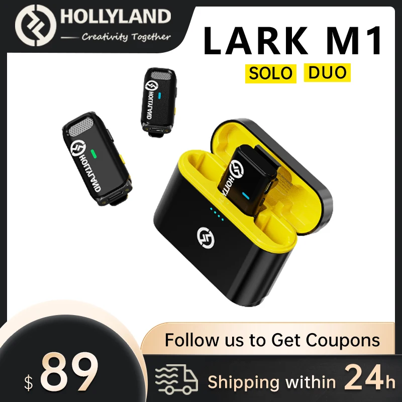 

Беспроводной петличный микрофон Hollyland Lark M1, HiFi-звук, шумоподавление, для прямых трансляций, интервью Sony, Canon