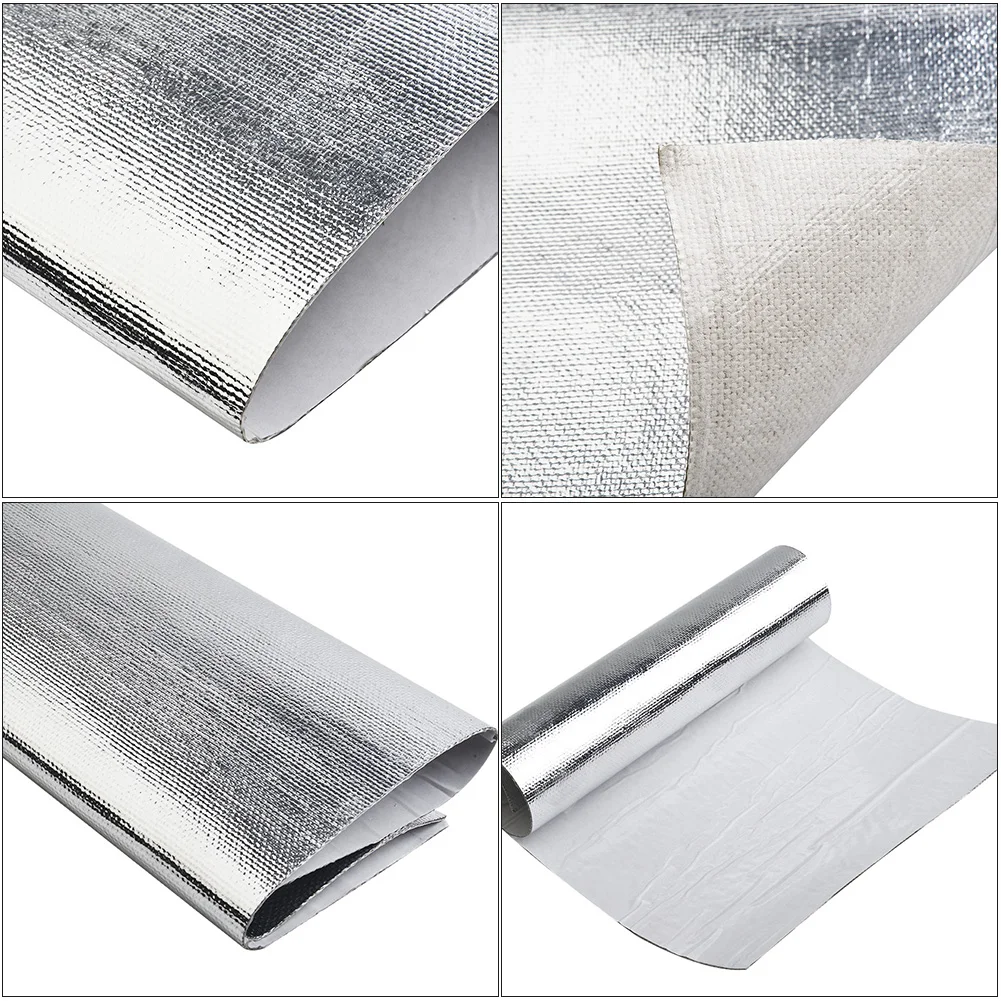 

Mat Car Heat Protection Film Reliable Replacement Tool Part Silver Heat Protection Heat Shield Insulation Pads 1.4mm Thickness