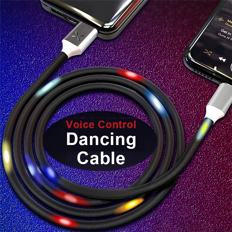 YOCPONO 1m Music Dancing Cable Light Flashing Voice Control 