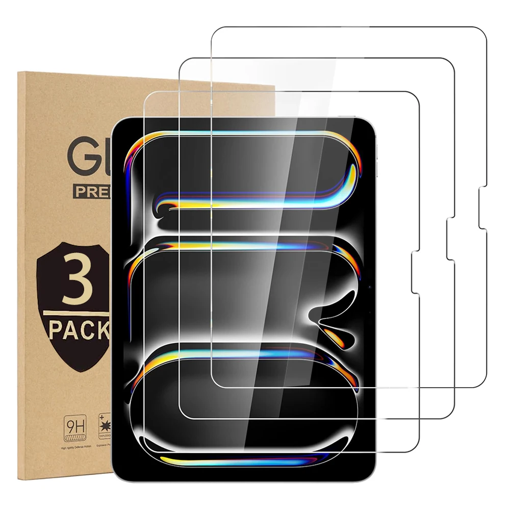 Защитные пленки из закаленного стекла для iPad Pro 11 2024 и Air 6 13 устойчивое к царапинам