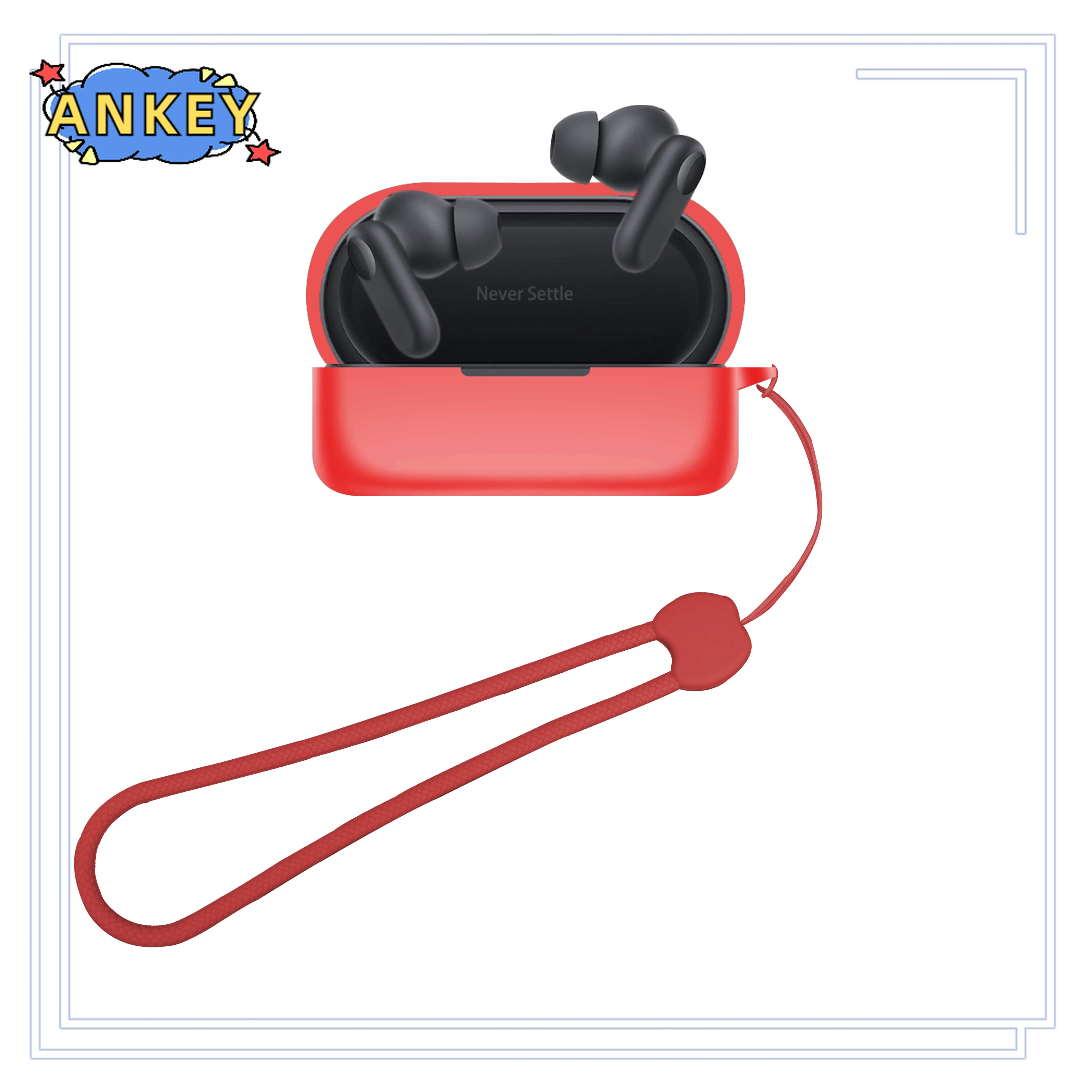 Мягкие силиконовые беспроводные наушники-вкладыши Bluetooth с защитой от падения для