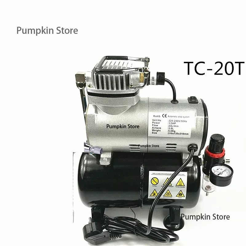TC20T Маленький воздушный компрессор Бесшумная мебель Ремонт кожи Маникюр Модель