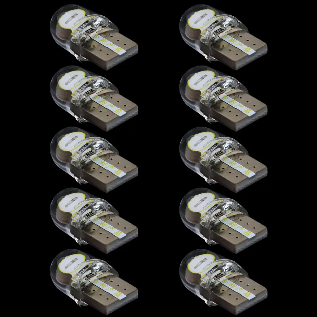 

10Pcs Car Auto LED T10 Lights LED Waterproof Silica Bright License Wedge Light Bulb Long lifespan Lower Power Consumption Energy