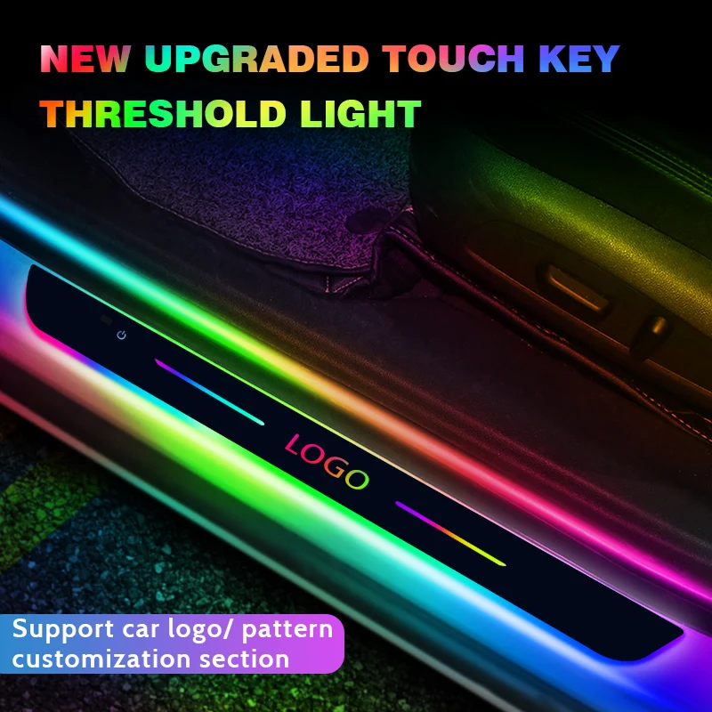 

【Customized】Car door light logo Projector Laser lamp USB Power Moving LED Welcome Pedal Car Scuff Plate Pedal no wiring