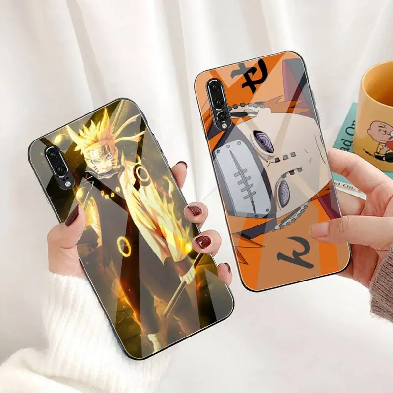 

Naruto Uchiha Sasuke Itachi Akatsuki Kakashi Phone Case Tempered Glass For Huawei P30 P20 P10 lite honor 7A 8X 9 10 mate 20 Pro