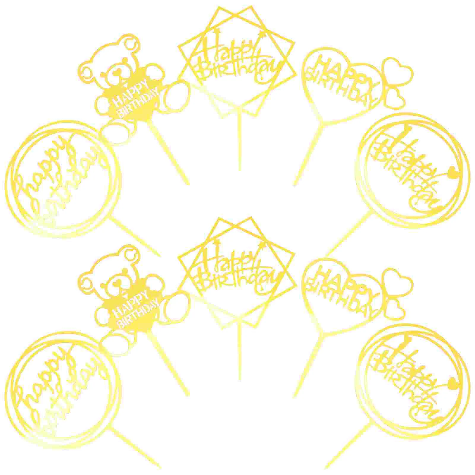 

25pcs Party Birthday Cupcake Topper Birthday Cake Decorations Cake Decoration Pastry Topper Birthday Cupcake Decoration