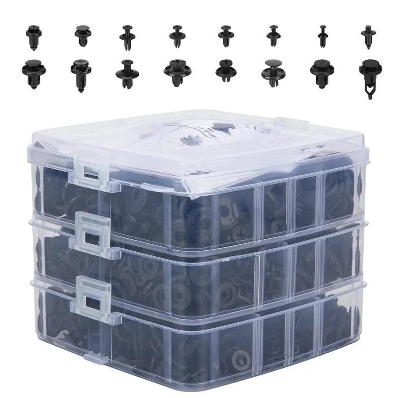 

620Pcs 16 Size Car Retainer Clips Fasteners Kit Fender Clips Auto Push Pin Rivets Set for Toyota GM Ford Honda Acura Chrysler