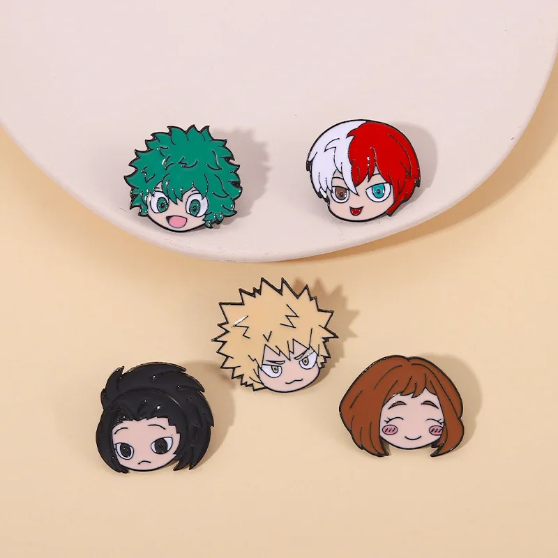 

Anime My Hero Academia Enamel Pin Cute Deku Todoroki Badge Brooch Lapel Pin Jeans Shirt Cool Gothic Jewelry Gift 2022 New