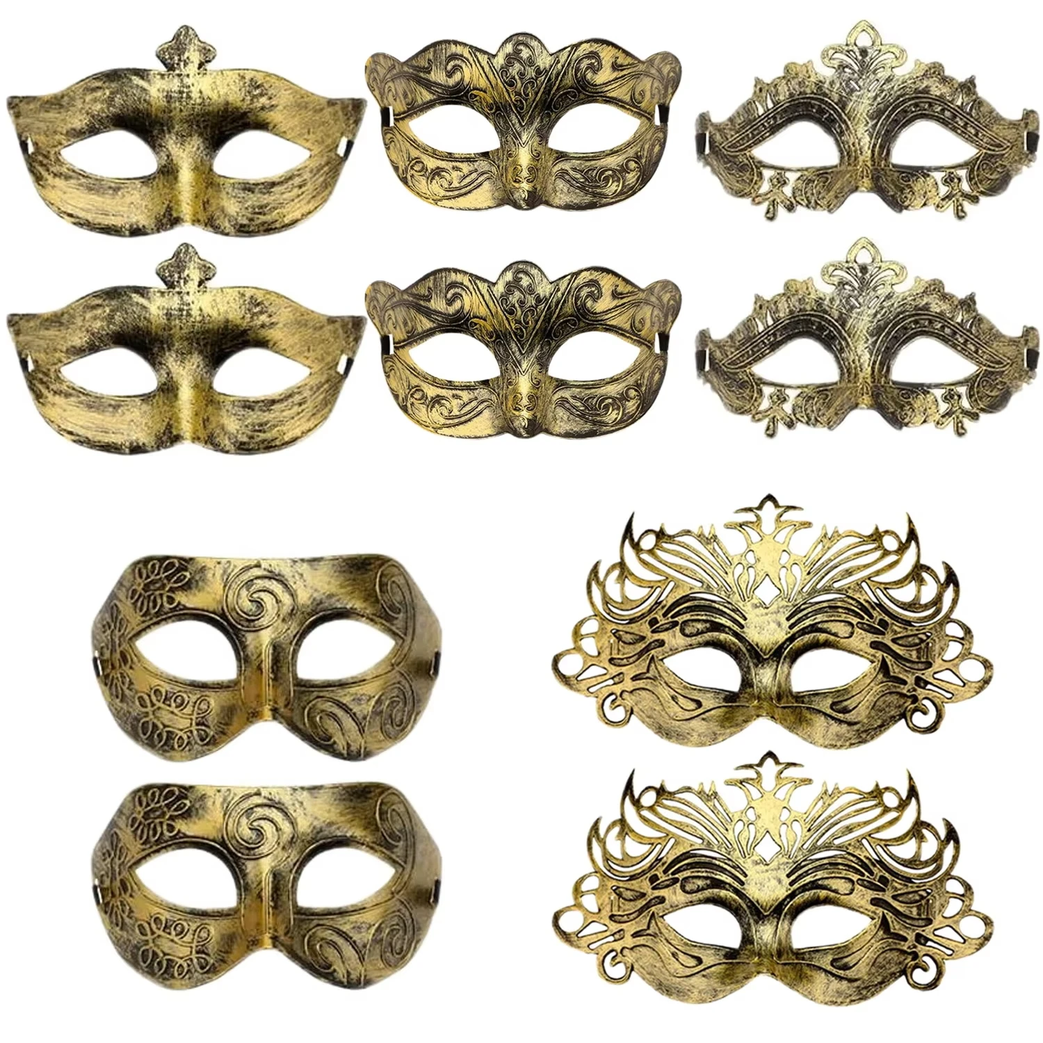 

Пластиковые маскарадные маски Марди Гра