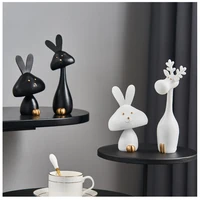 living room tabletop resin animal pendant simple cute rabbit deer small ornaments creative girls bedroom furnishings home layout