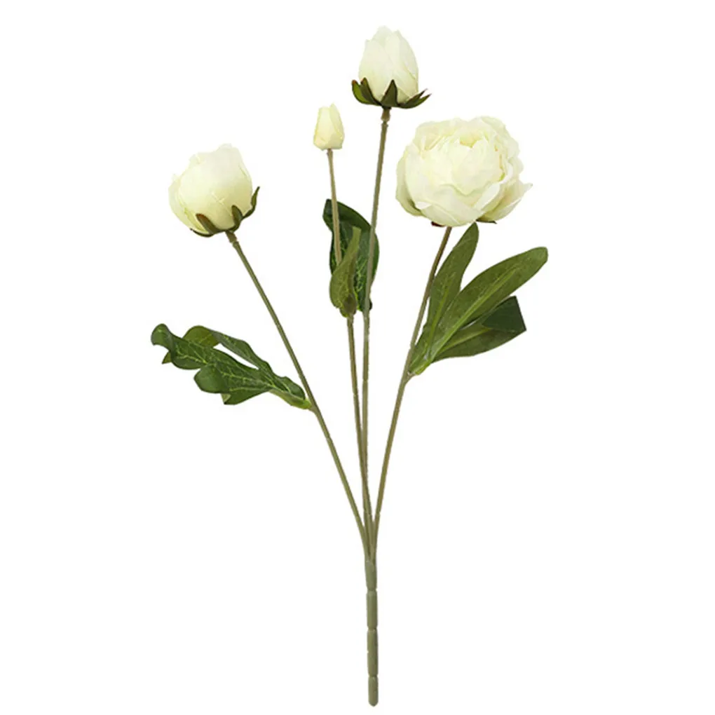 

4-branch Artificial Peony Flower Bouquet Simulation Floral Decor Home Office Flower Ornament