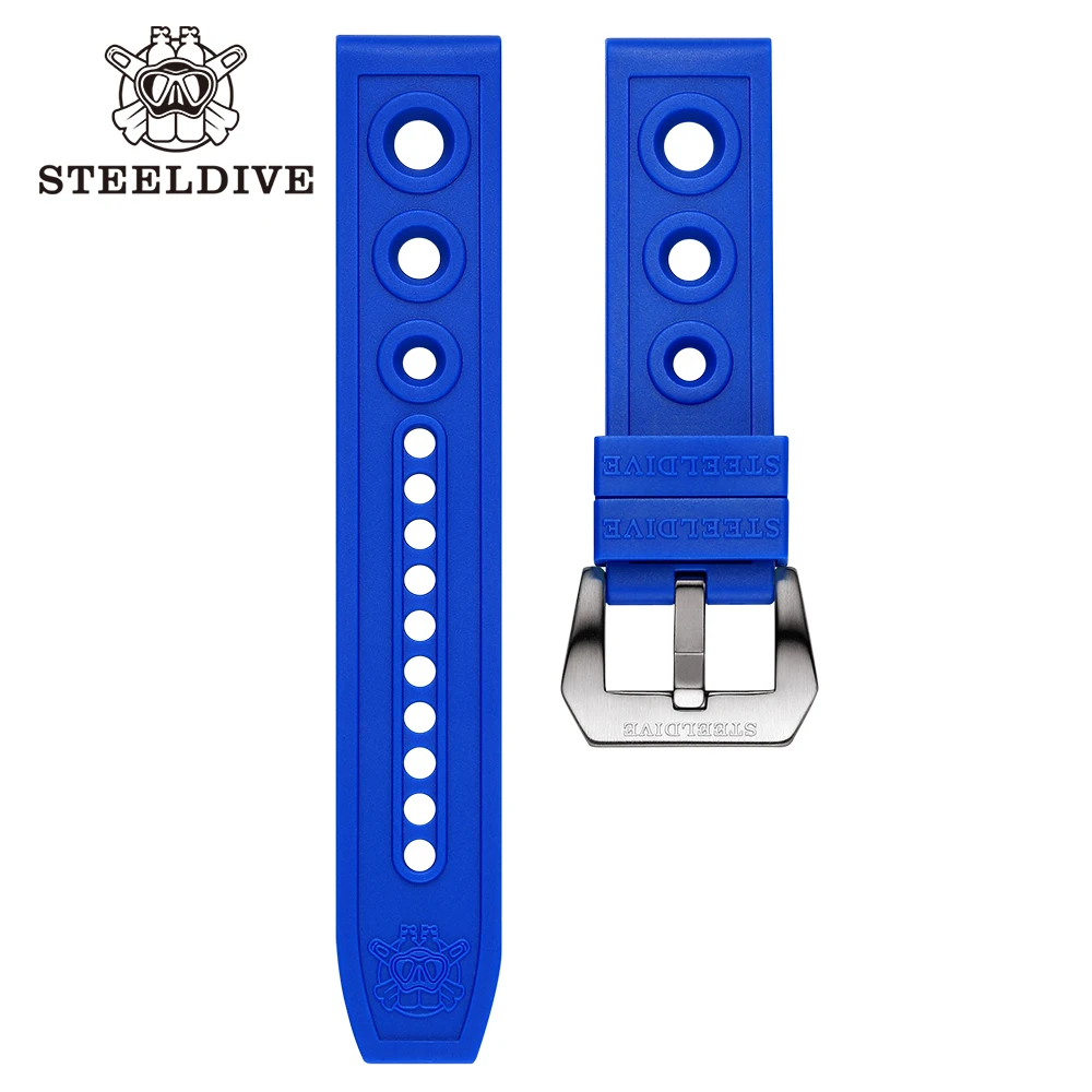 Резиновый ремешок Steeldive 20 мм 22 для дайверских часов