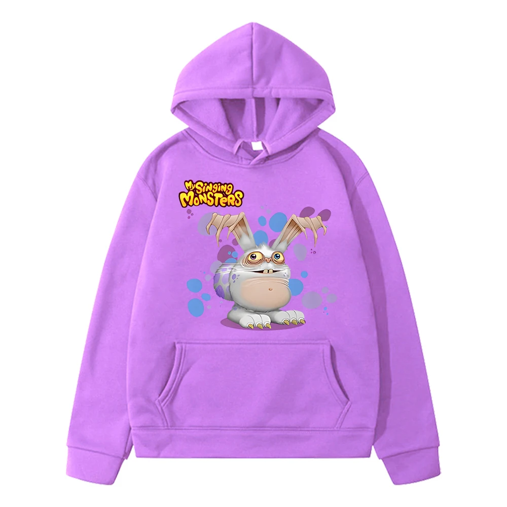 

My Singing Monsters Anime hoodie Fleece sweatshirt boys kids clothes girls y2k sudadera Kawaii Pullover Autumn Children clothing