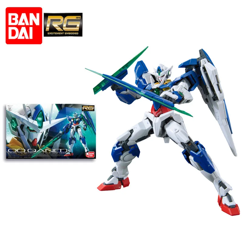 

Bandai оригинальный Gundam Molde RG 21GNT-0000 00 QAN[T] Gundam пластиковый мобильный Костюм Аниме экшн-Фигурки игрушки подарки для детей