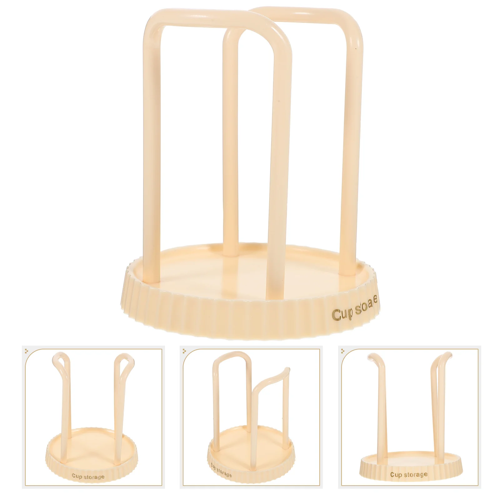 

Paper Cup Storage Rack Dispenser Disposable Table Holder Desktop Coffee White Organizer