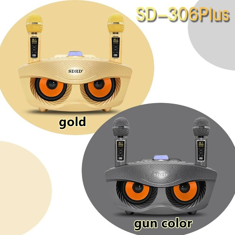 

SD306Plus30W Dual Wireless Microphone Audio All-in-One Karaoke Home Theater Dual Microphone Support Wireless Bluetooth Speaker