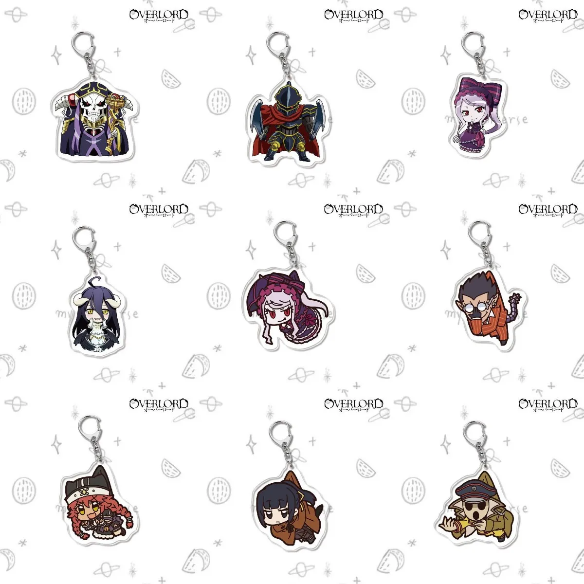 Брелок Overlord, сделанный из акрила, аниме-джапан, Силон и шаллах, альбедо, опущенный кровью, Solução DemiAttire, 5 центов