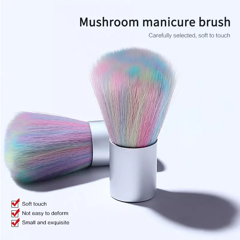 

NEW Cleaning Brush Mini Color Nail Art Manicure Dust Brushes Short Handle Mushroom Cleaning Brush Tool Makeup Brushes