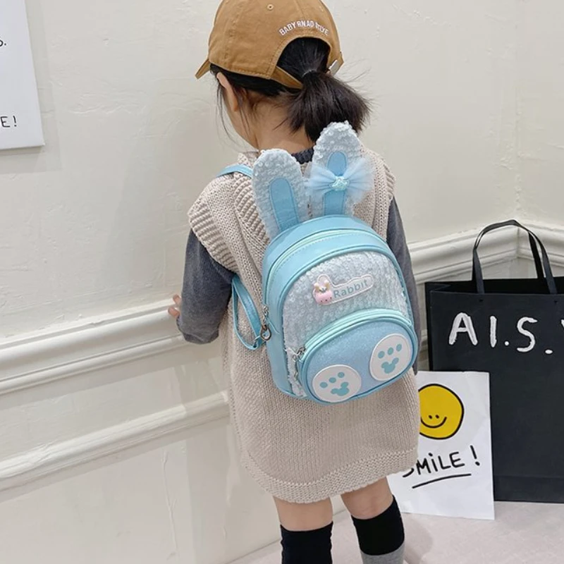 Children Rabbit School Bags In Kindergarten 3-6-year-old Small Backpacks Boy Baby Backpack Cute Little Girl Cartoon Bag for Gift