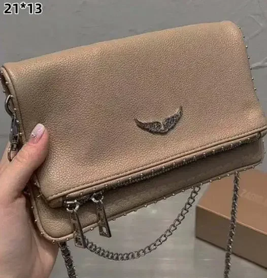 

ZADIG&VOLTAIRE Shoulder Bags For Women Crossbody Bag Designer Wing Decoration 2Chains Straps Flap Zipper Normal 2023