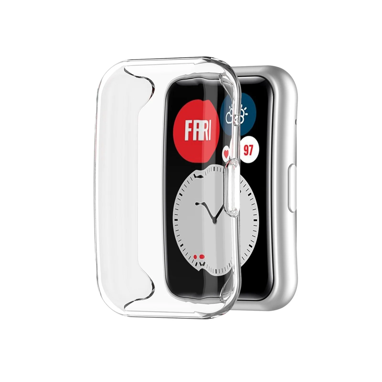 

Soft Clear TPU Protection Silicone Case Cover compitable with huawei Watch Fit Smart Watch Wristbands Sweatbands Youth