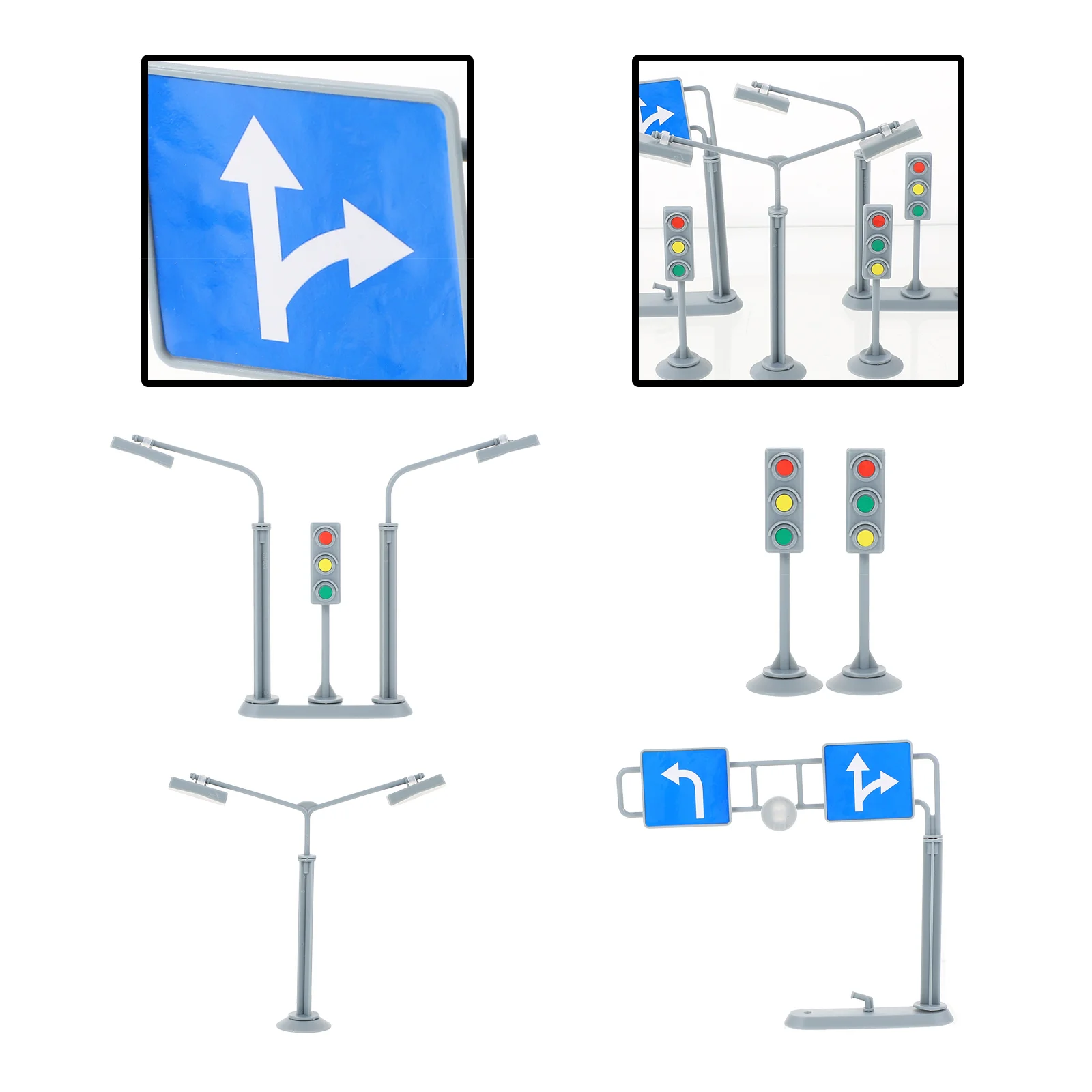 

3 Sets of Plastic Traffic Signs Kids Model Traffic Road Sign Playthings