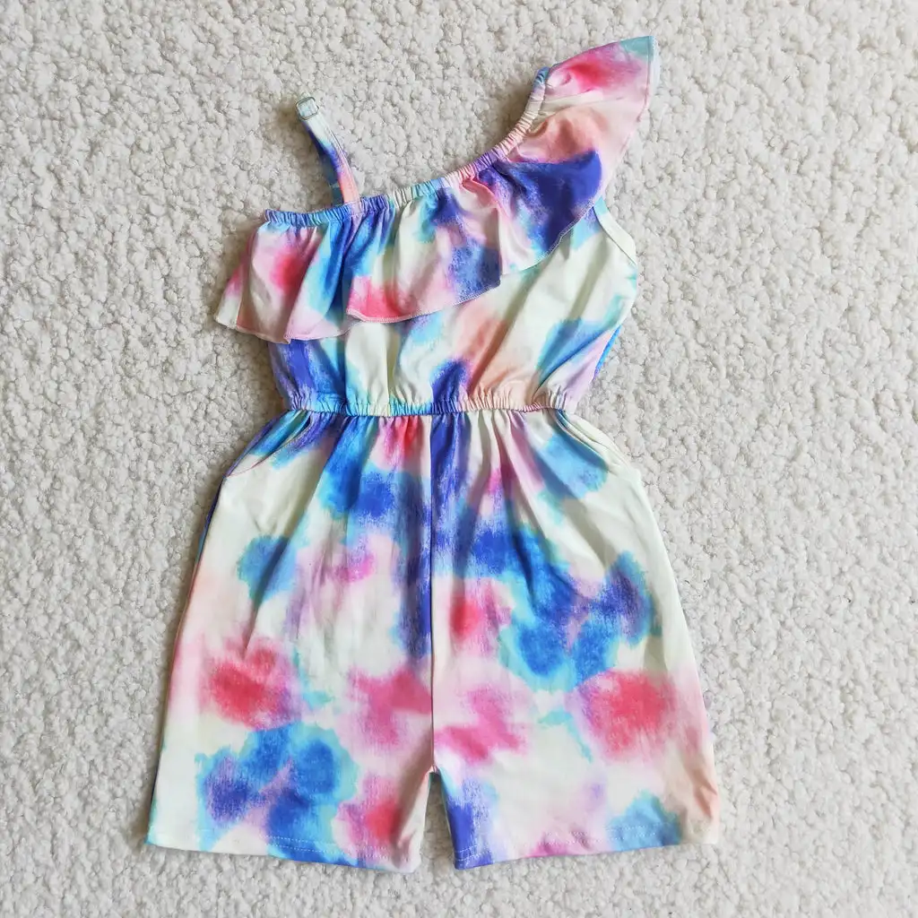 

Boutique Children Summer Baby Romper Shorts Tie Dry New Hot Sale Baby Girl Jumpsuit Toddler kids jumpsuit Onesie
