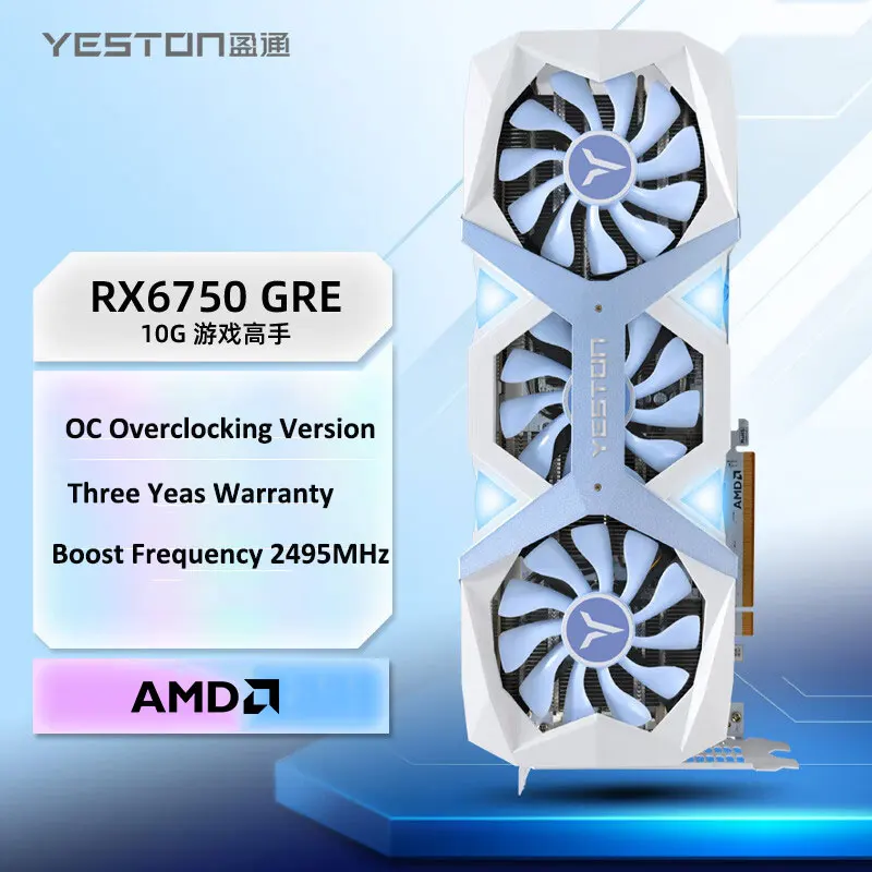 Видеокарта Yeston AMD Radeon RX 6750 GRE 10G D6