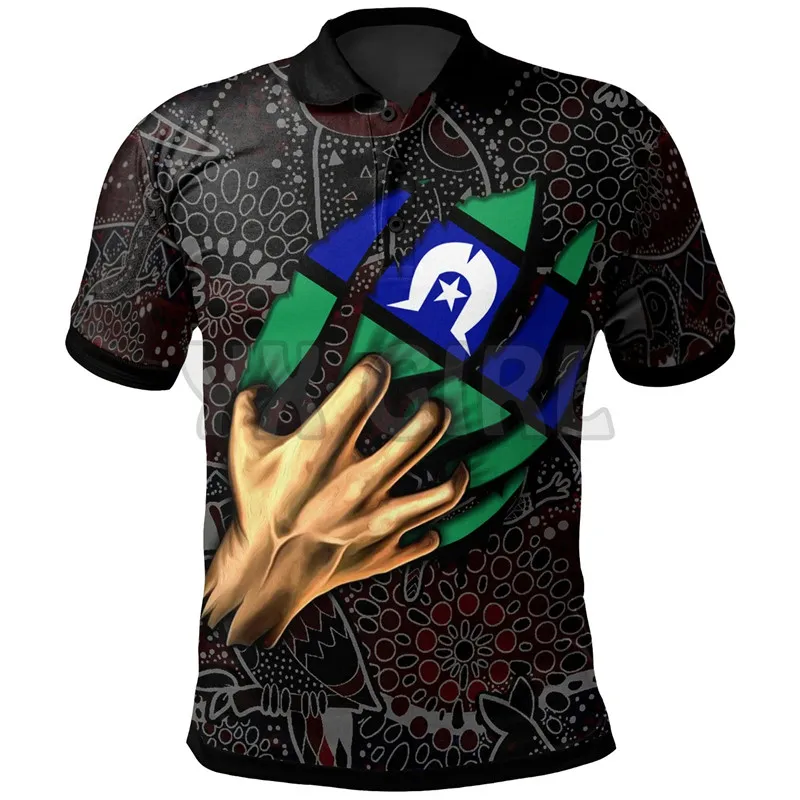 

2022 Summer shirts women for men Australia Aboriginal Torres Strait Blood In Me 3D printed Short sleeve t shirts Tops camisas