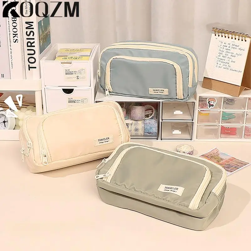 

Large-capacity Simple Japanese Pencil Case Stationery Bag Stationery Storage Bag Children's Pencil Case Student School Supplies