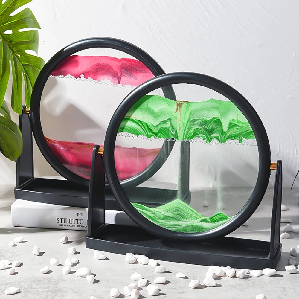 

Трехмерная роспись с сыпучим песком, украшения для гостиной, крыльца, украшение для дома, офиса, рабочего стола, разложенное стекло, часовой стакан