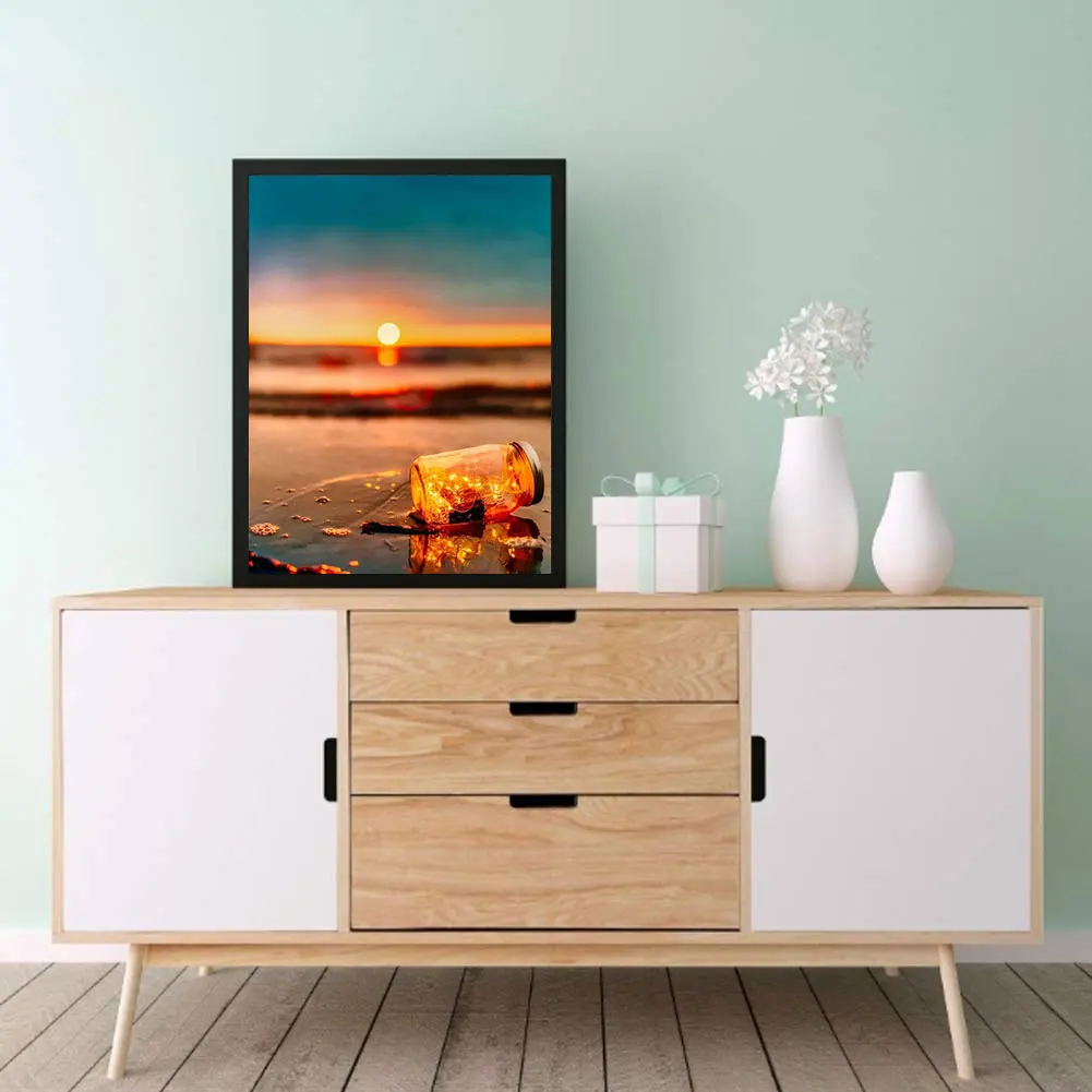 5D DIY Алмазный рисунок пляжная Дрифт бутылка наборы полностью круглая дрель