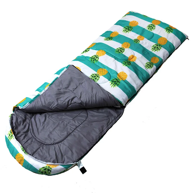 2022 Outdoor Camping Single Envelope Warm and Cold Sleeping Bag Thickened Travel Road Trip Portable Sleeping Bag for Children